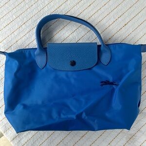 Longchamp Logo Tote Small Cobalt Blue